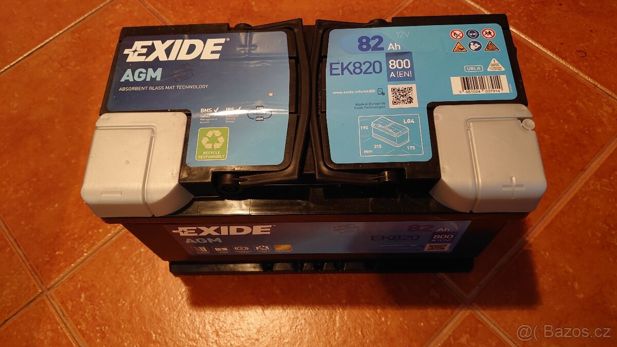 Baterie Exide 82 Ah