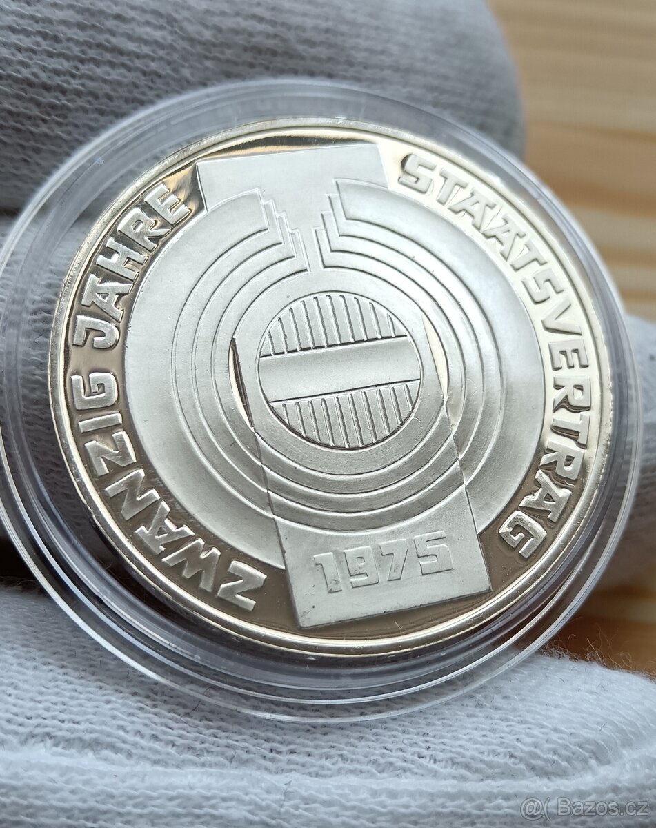 Rakousko 100 schiling Ag 1975 - Proof