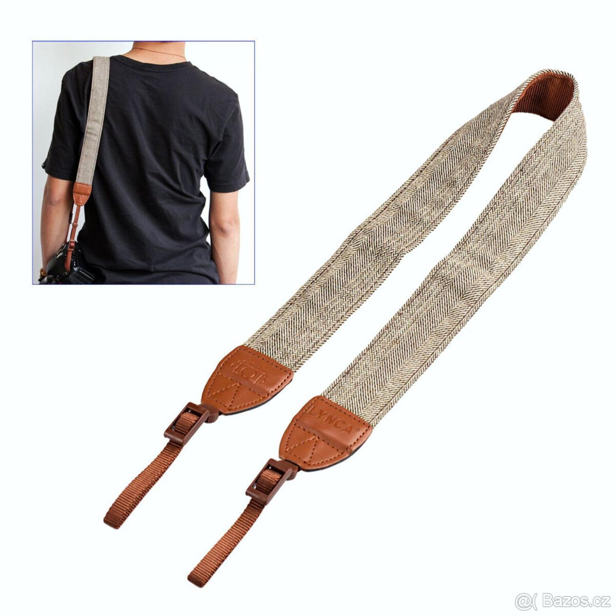 Popruh pro zrcadlovku béžový