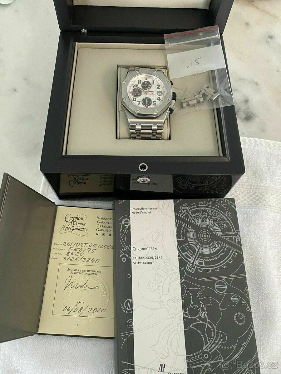 Audemars Piguet Royal Oak Offshore Chronograph Stříbrná pand