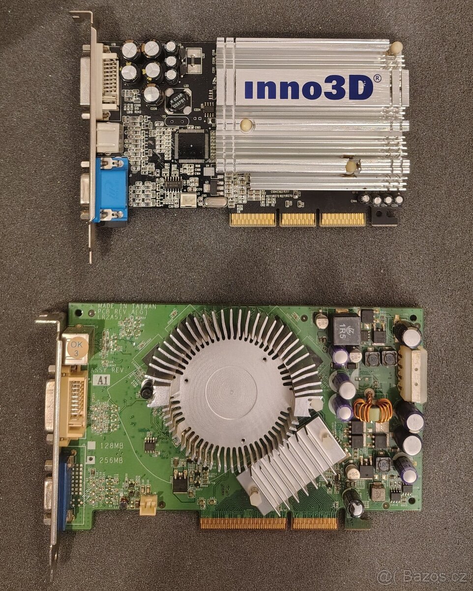 Leadtek WinFast 7600 GT AGP 256MB + INNO 3D FX5200 AGP 64MB