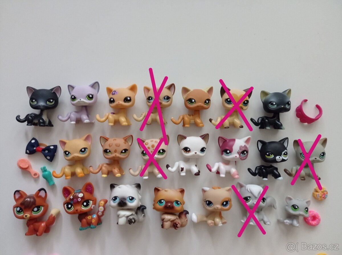 LPS littlest petshop lišky, kočičky kočky shc staré edice