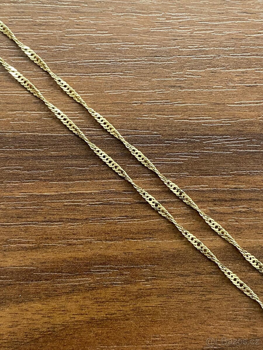 Zlatý řetízek točený