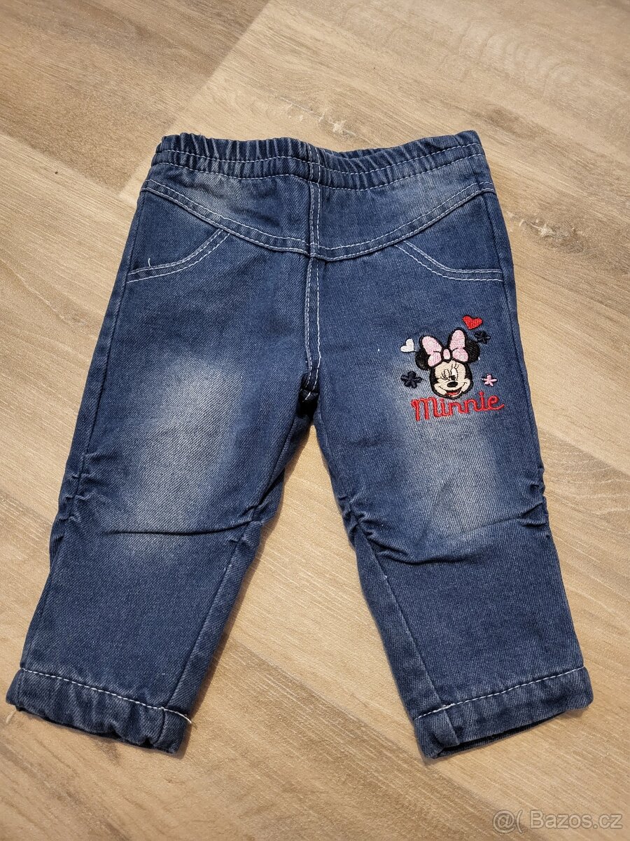 Dívčí zateplené džíny Minnie 6 měsíců