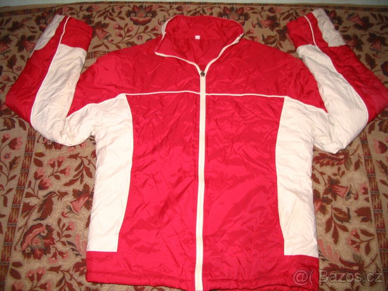 Prodám zimní červeno-krémovou bundu
