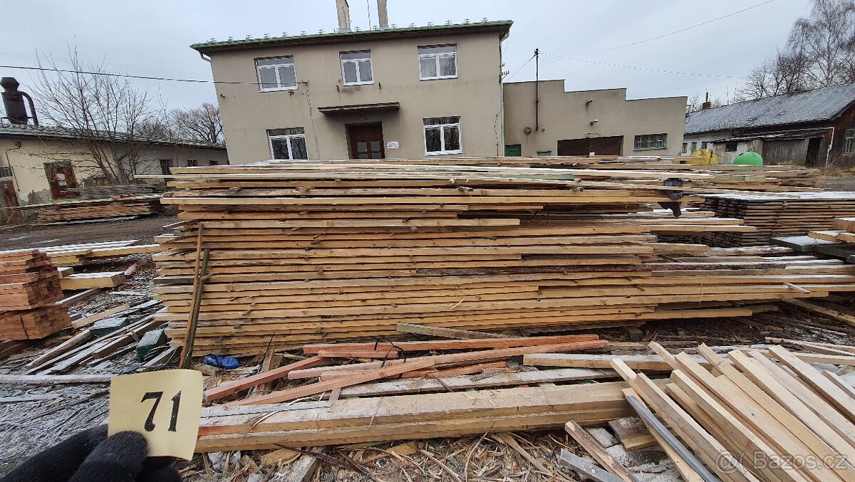 Střešní latě 6/4 kvalita "C" - výmět