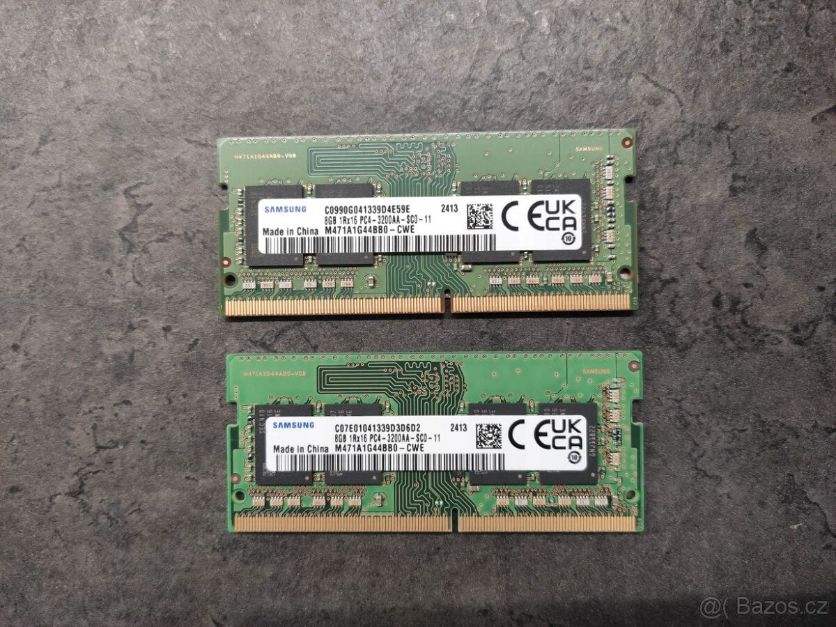 2x 8GB DDR4 SO-DIMM Samsung