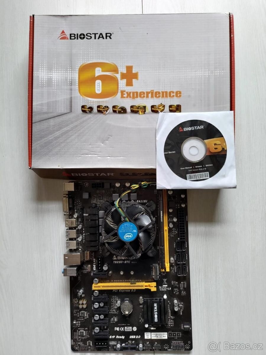 BIOSTAR TB250-BTC + CPU 2,9GHz + 8 GB RAM / FAKTURA / ZÁRUKA