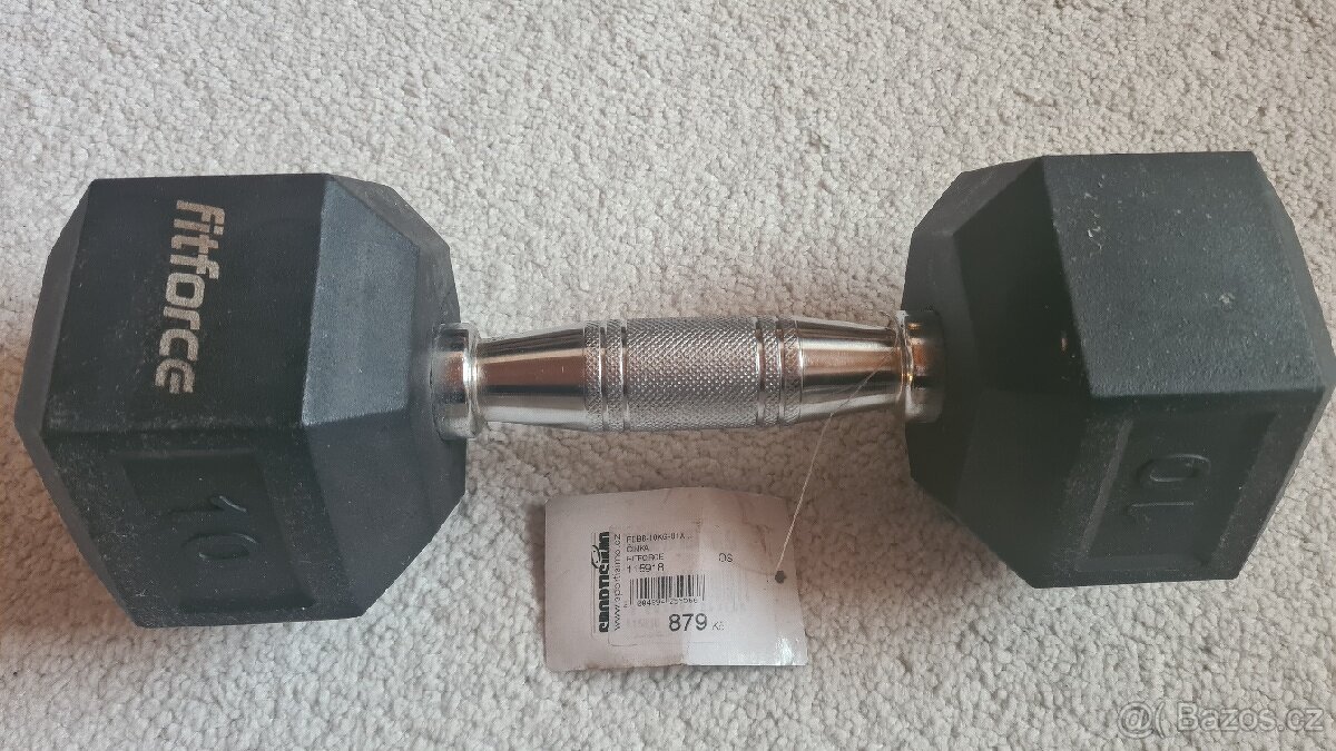 Jednoruční činka Fitforce 10 kg