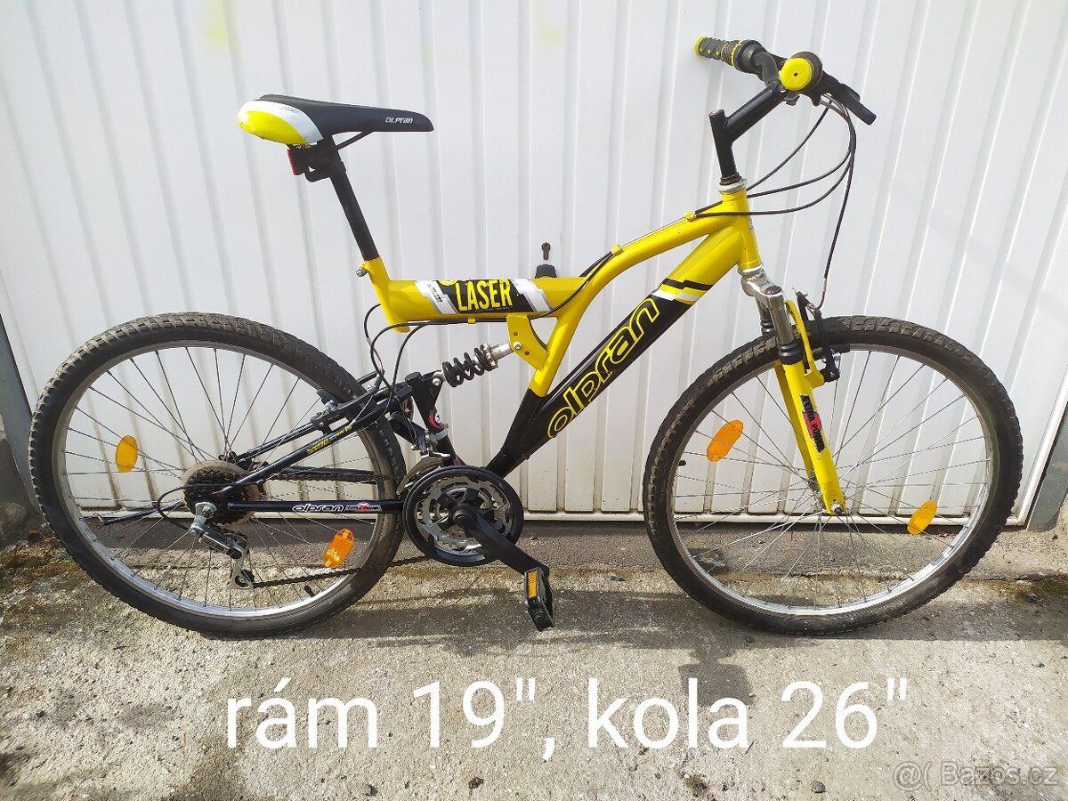 Jízdní kolo v dobrém stavu, odpružen rám 19",kola 26"