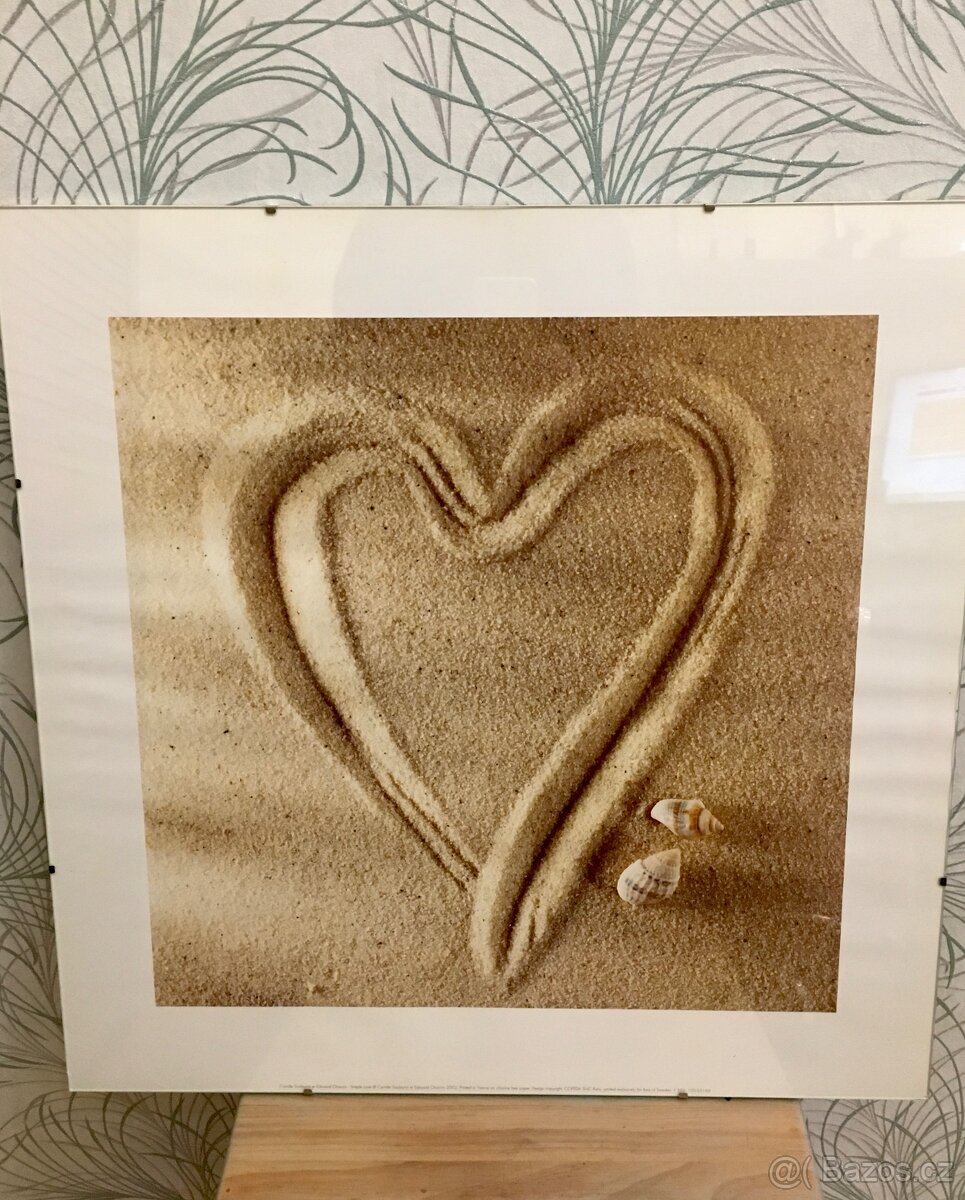 Obraz – Simple Love – 50 x 50 cm, tisk v klip rámu se sklem
