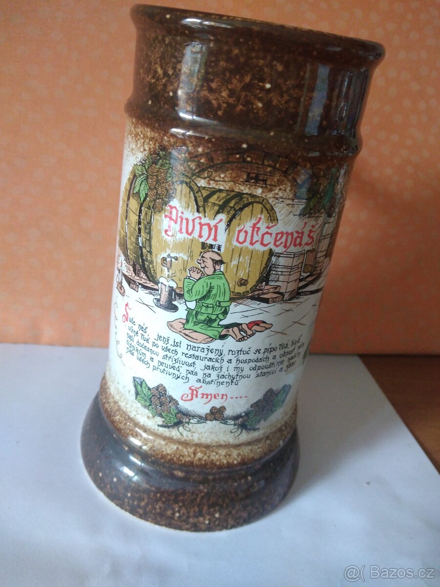 Keramický džbánek na pivo