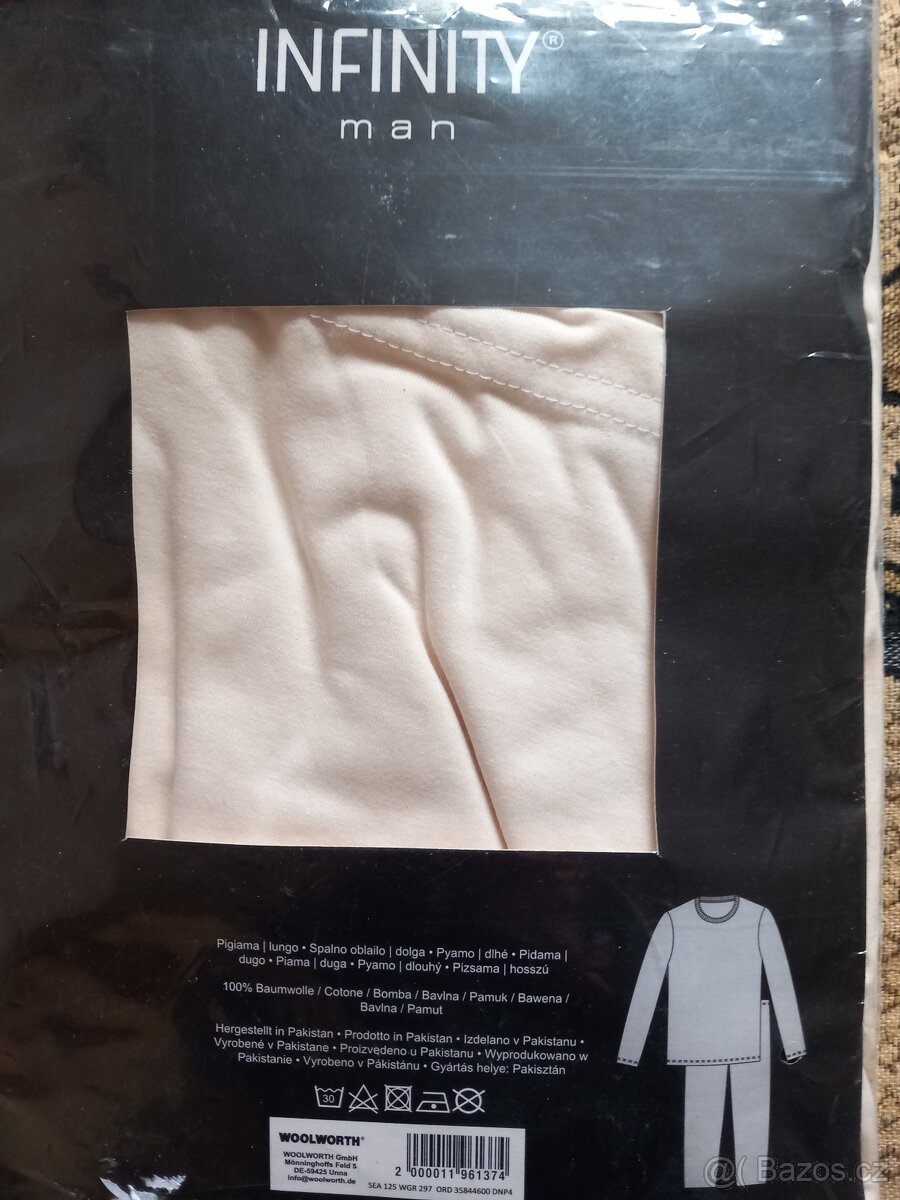 panské pyžamo INFINITY vel. XL nové zabalené