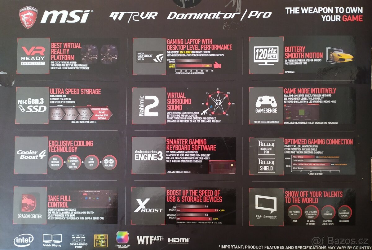 Herní Notebook Dominator GT72VR