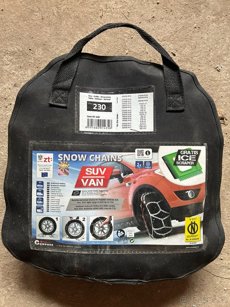Compass Sněhové řetězy SUV-VAN ÖNORM vel. 230