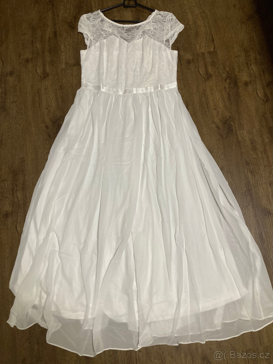bílé svatební šaty, nové vel 40, M/L