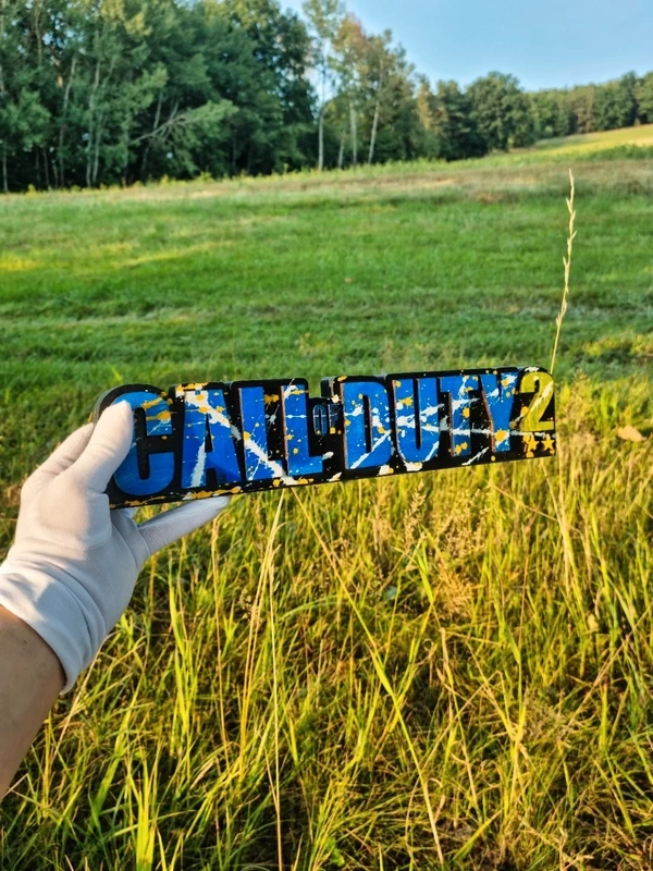 Call of Duty 2 logo - dřevěná dekorace