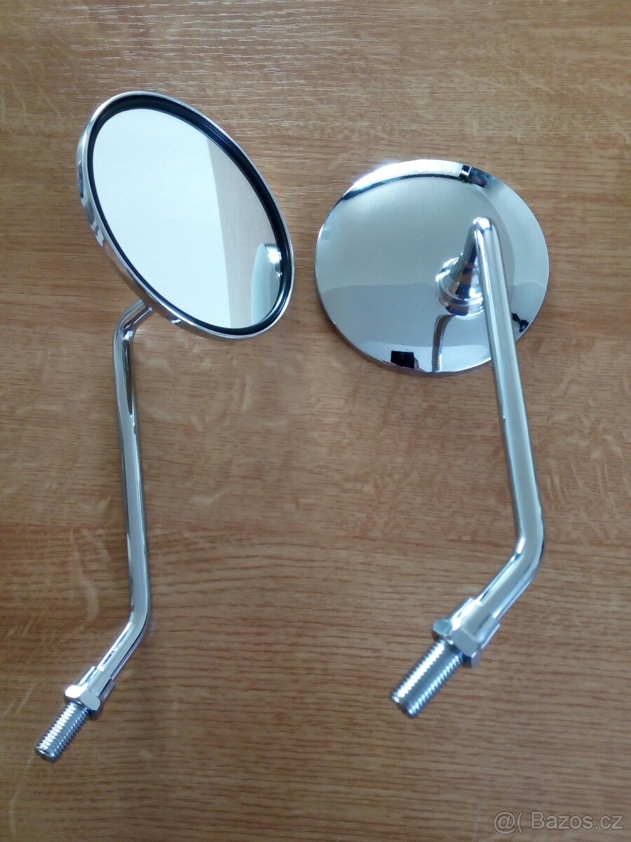 Zrcátka chrom kulatá