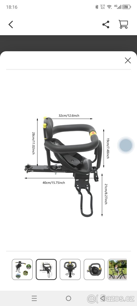 Přední cyklosedačka