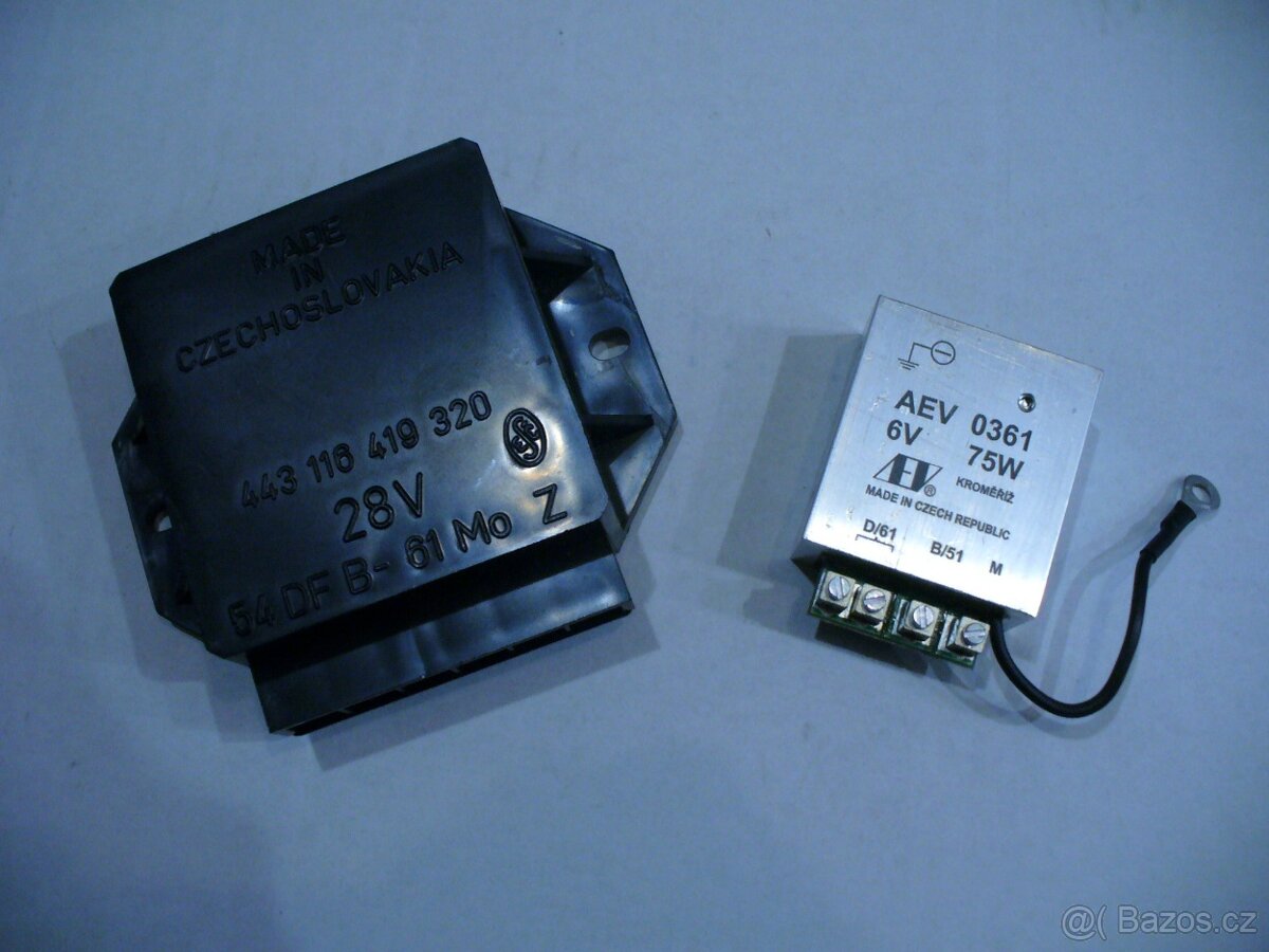 Regulátor dobíjení 28V a 6V TATRA JAWA ČZ