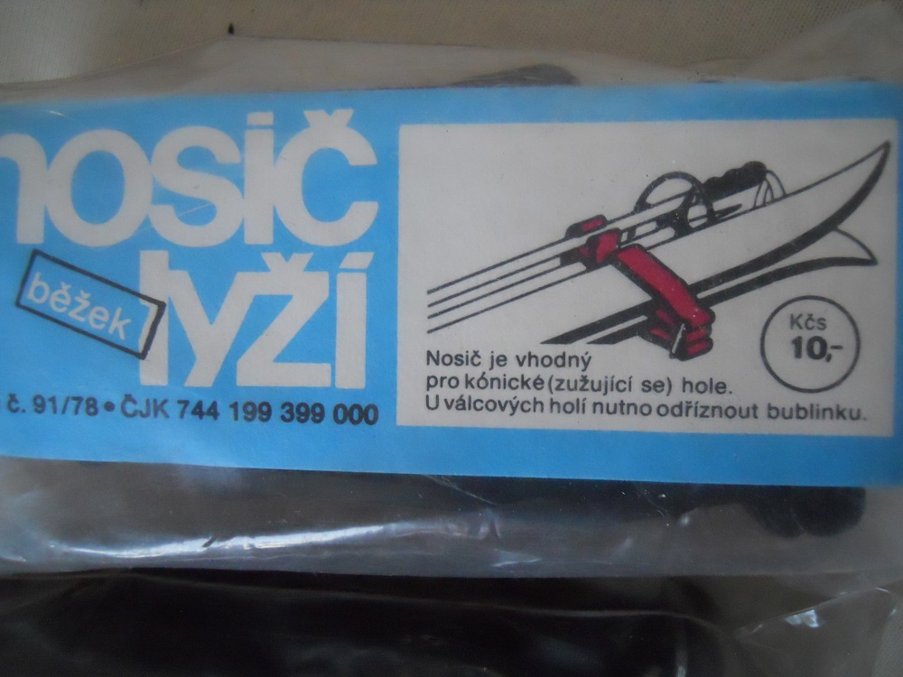 Retro ruční nosič držák na běžky
