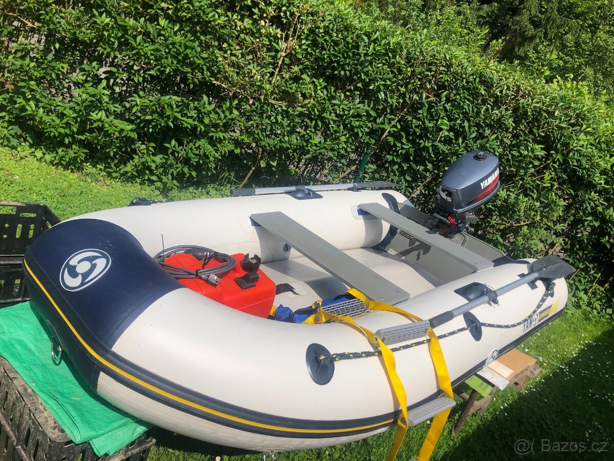 Motorový člun YAMAHA 280STI,MOTOR YAMAHA 5HP Půjčovna