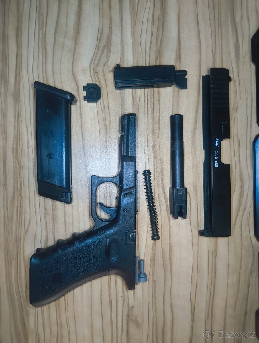 Glock 17 ASG, ABS + kov (na diely)