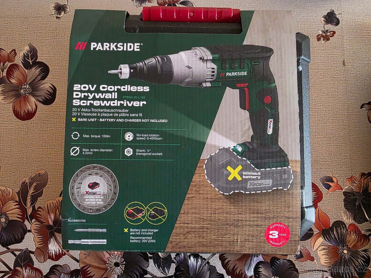 Parkside AKU Šroubovák na sádrokarton PTBSA 20-Li A1