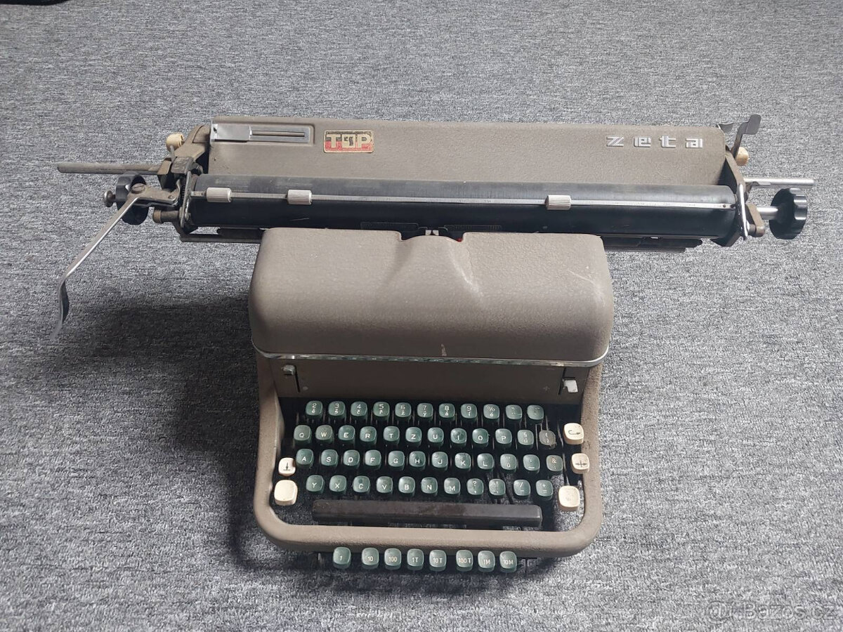 Psací stroj Zeta - široký válec