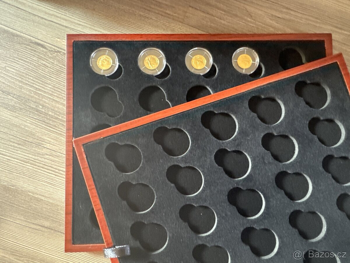 Malé plato pro 1/25oz zlaté mince Český lev 24mm v kapsli