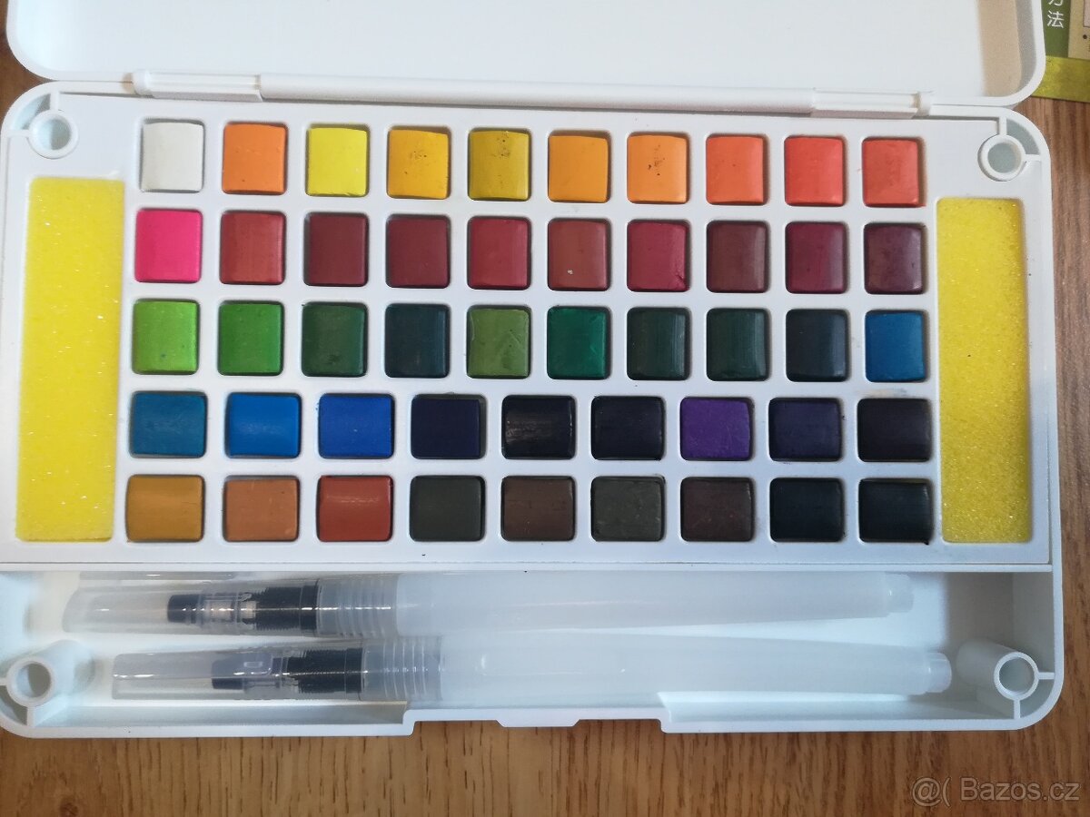 Cestovní akvarelové barvy - 48 barev