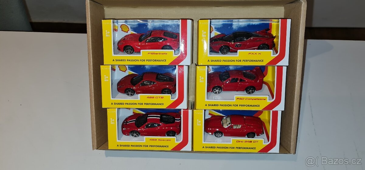 Modely Ferrari Bburago od Shell
