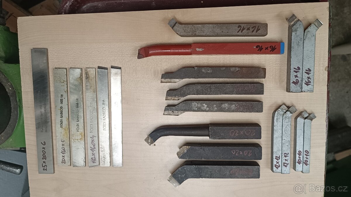 soustružnické nože kované, s TK plátky a z NO Radeco