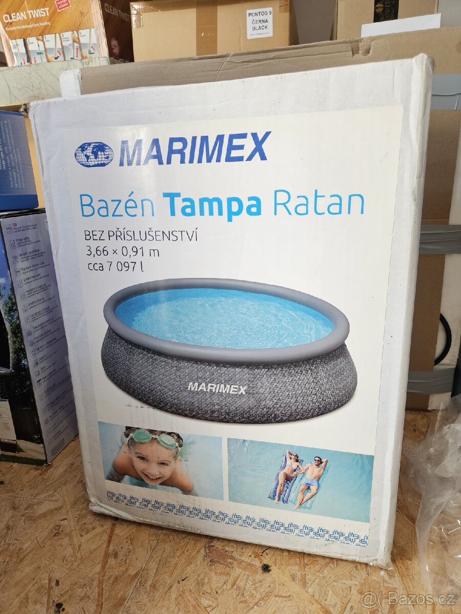 Nový bazén Marimex Tampa 3,66x0,91m Ratan