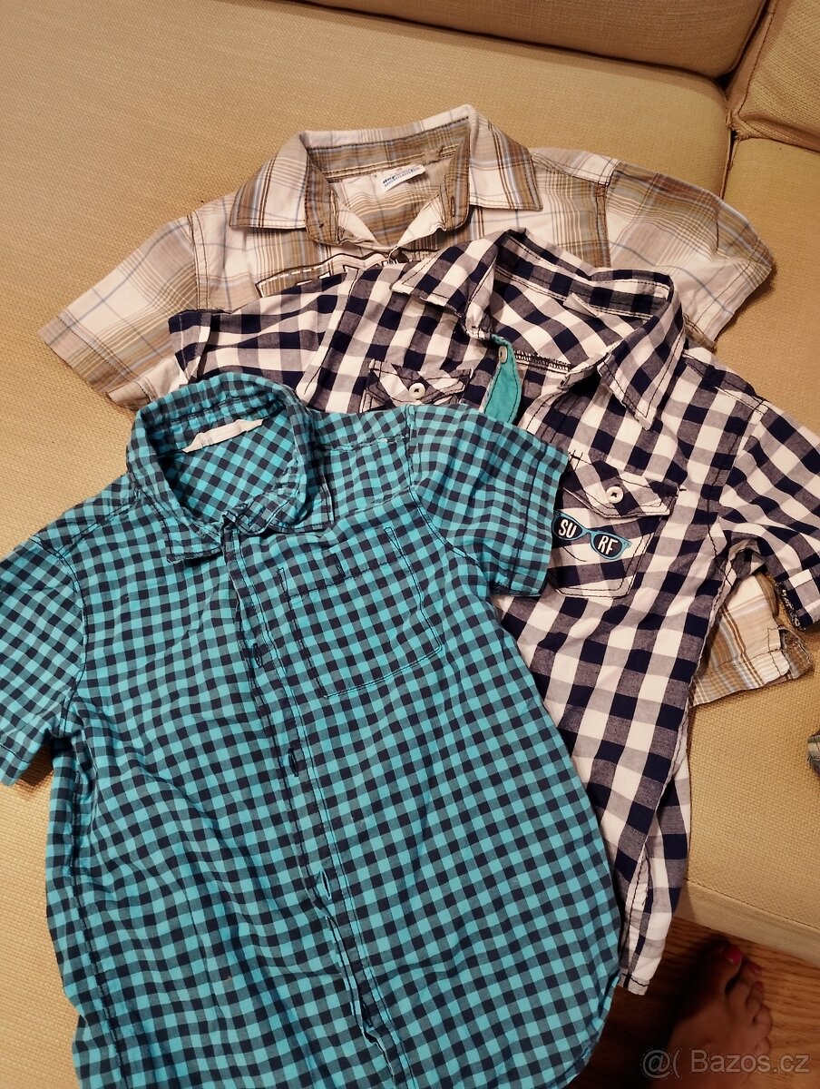 Chlapecké košile s krátkým rukávem, 6-7 let