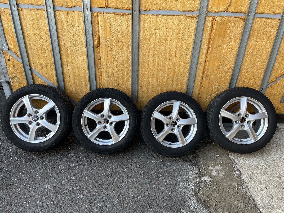 Kompletní litá kola Borbet se zimními pneu Continental/Pirel