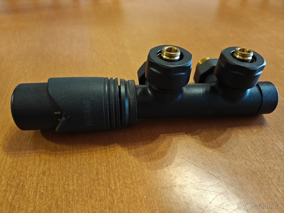 Rohový termostatická ventil antracit Ferro