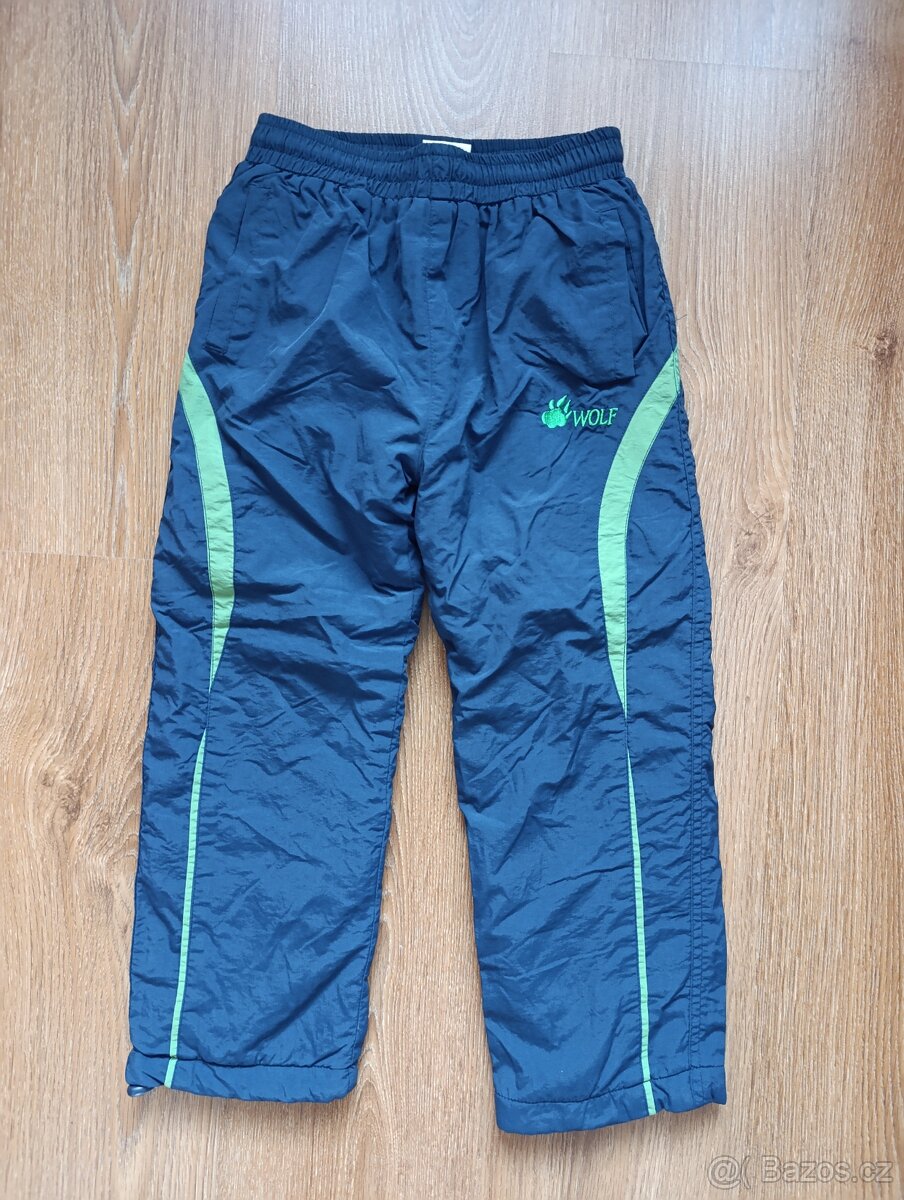 Zateplené kalhoty fleecem 116 nepromokavé