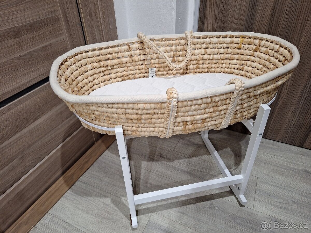 Mojžíšův košík Corn Natural Ahojbaby Sleepe s matrací