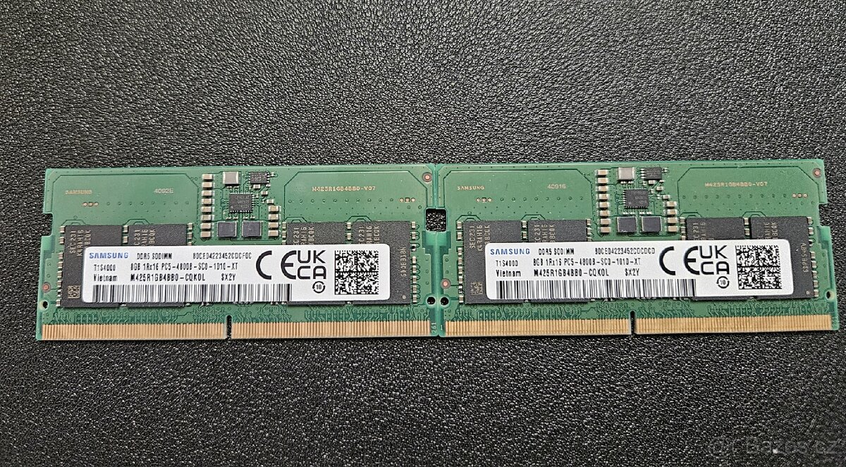 2x8GB RAM DDR5 sodimm 4800 mt/s Samsung