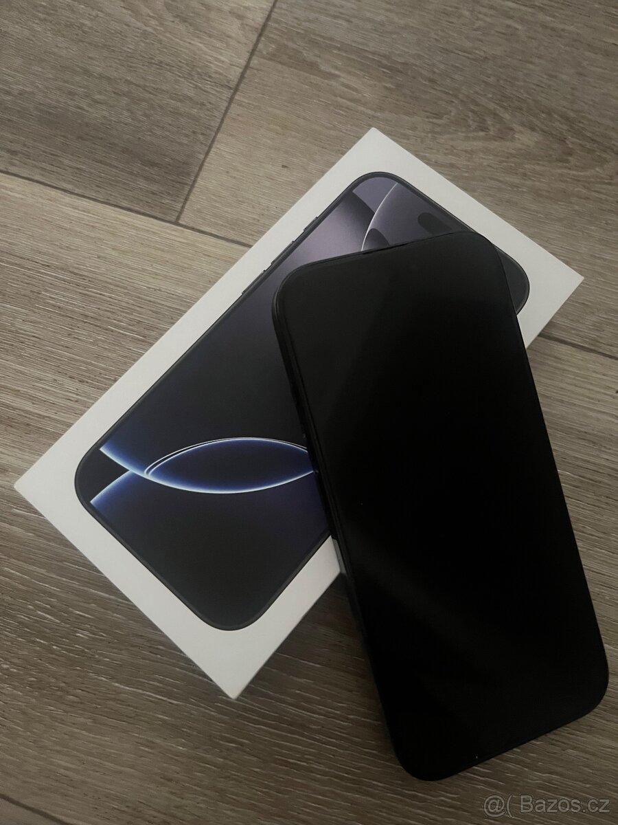 iPhone 16 pro 128 gb, černý, TOP stav