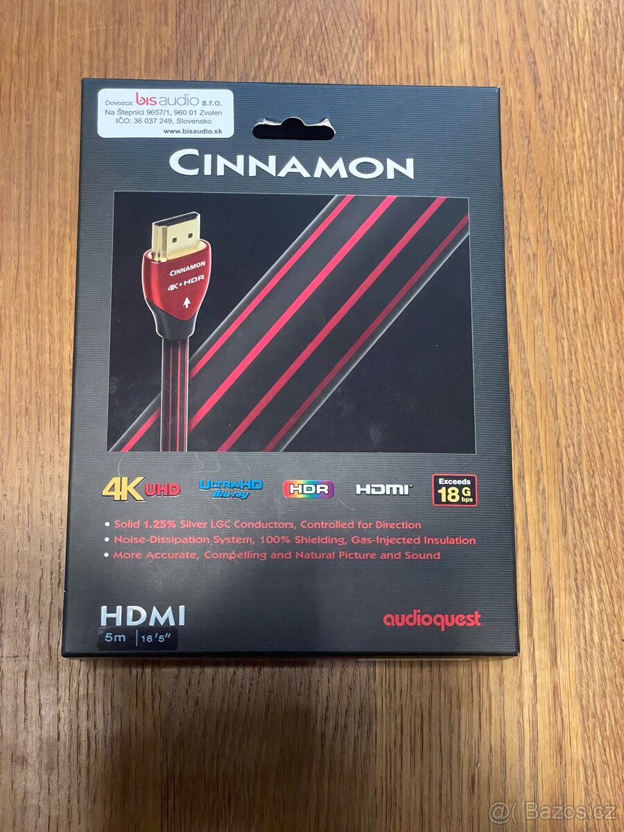 AUDIOQUEST HDMI Cinnamon 5 m - stříbrný