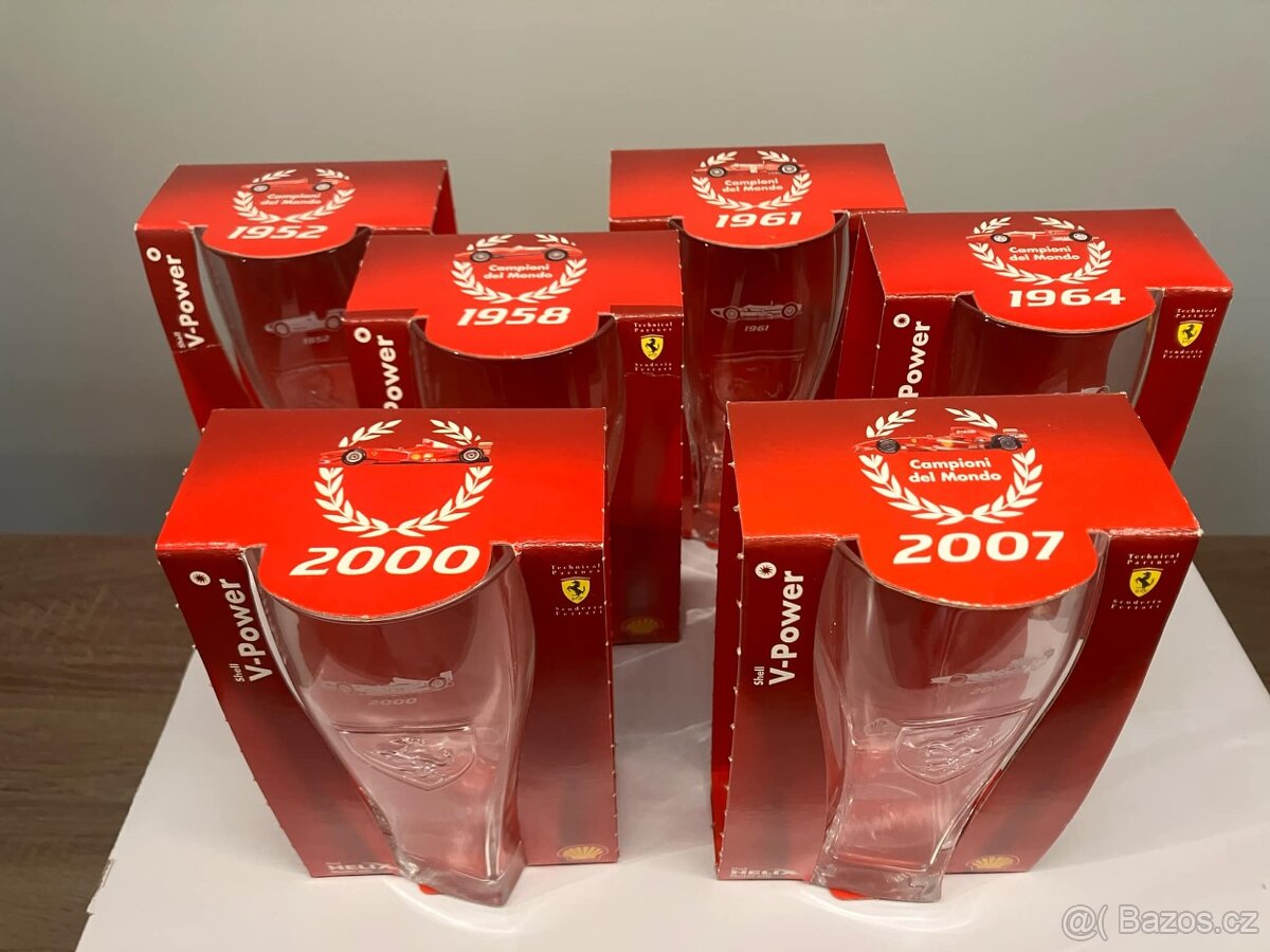 Shell V POWER FERRARI SKLENICE (Kompletní sada)