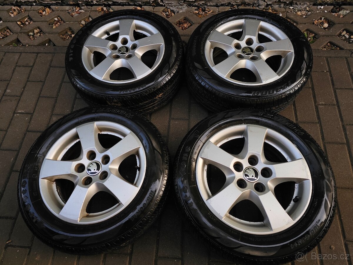 ALU letní kola disky 5x100 Škoda R14 Sprint Fabia Roomster
