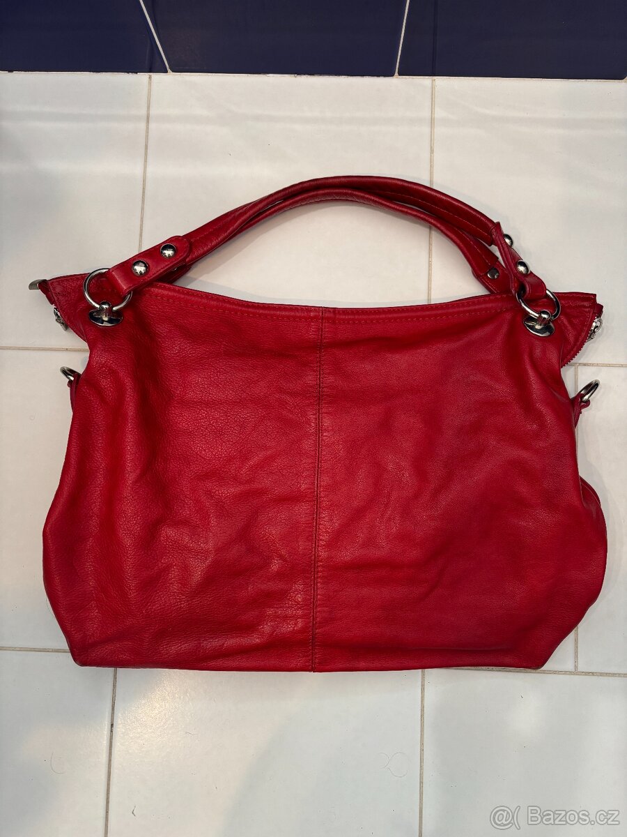 Vera Pelle červená kabelka | Made in Italy