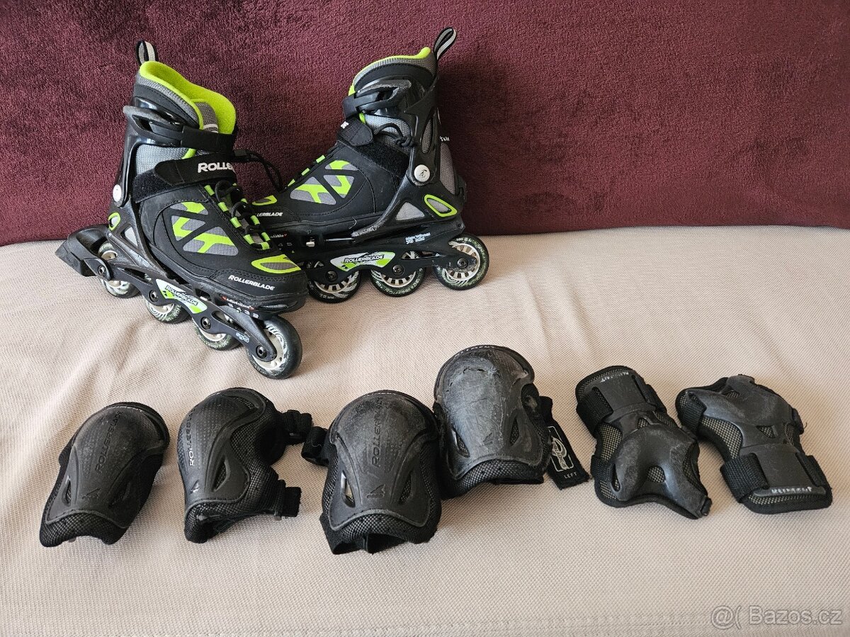In-line brusle Rollerblade, rostoucí. Vel. 33-36.5