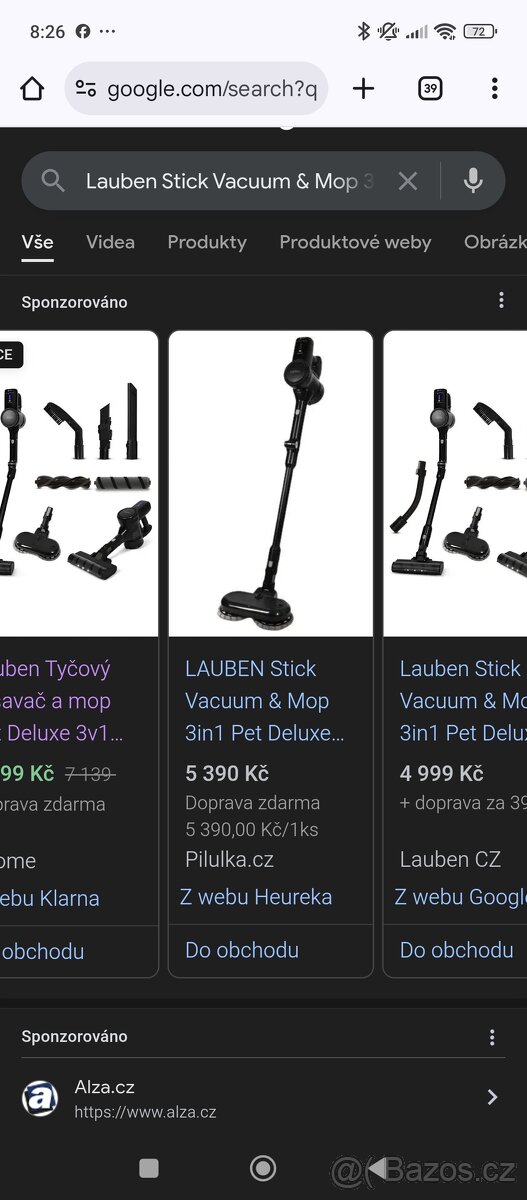Vysavač a mop Lauben Deluxe 3 v 1