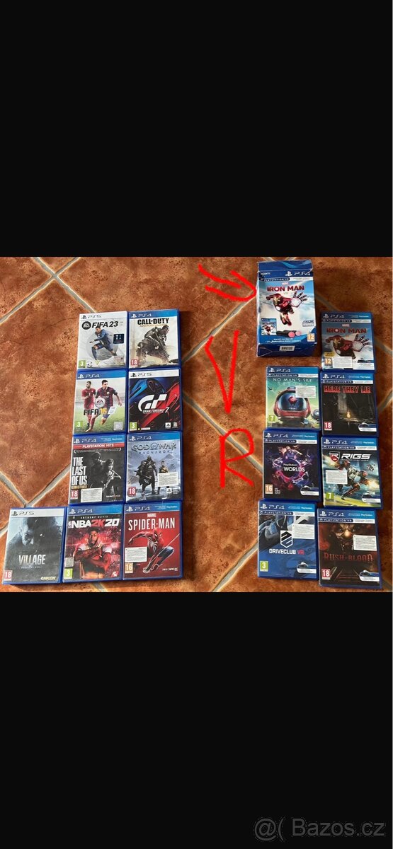 Hry na PS5 PS 4 Disk herní konzole