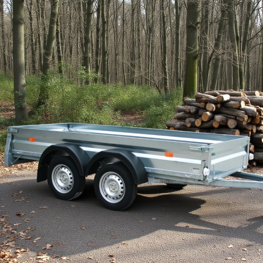 Přívěsný vozík 2x osa, 3,0m x1,30m, svařovaný rám, řidičák B