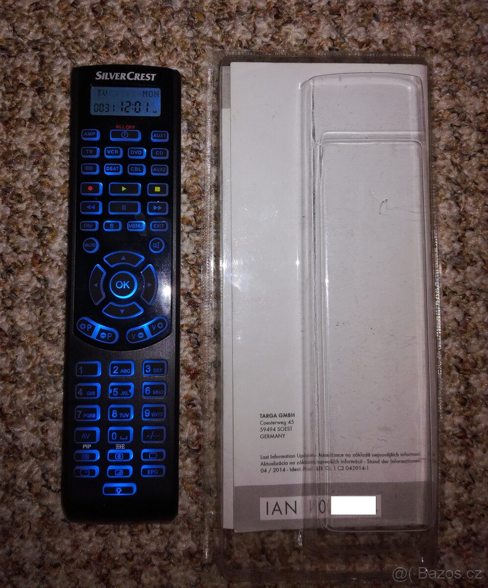 Univerzální dálkový ovladač Silvercrest SFB 10.1 C3